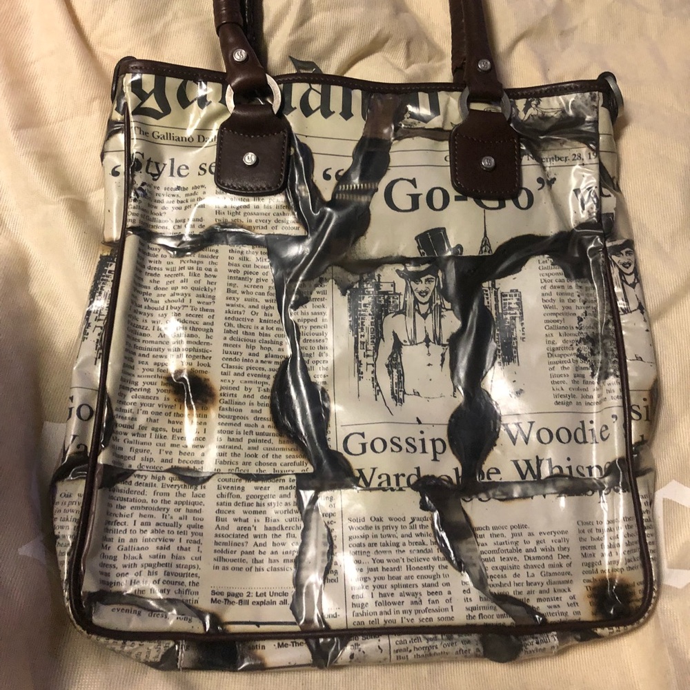 NEW John Galliano Newspaper Purse RARE Designer